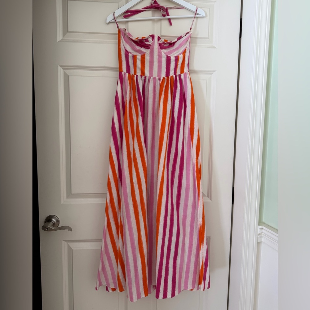 ❤️ EMPORIO SIRENUSE Johanna striped cotton-poplin maxi dress - Picture 6 of 9